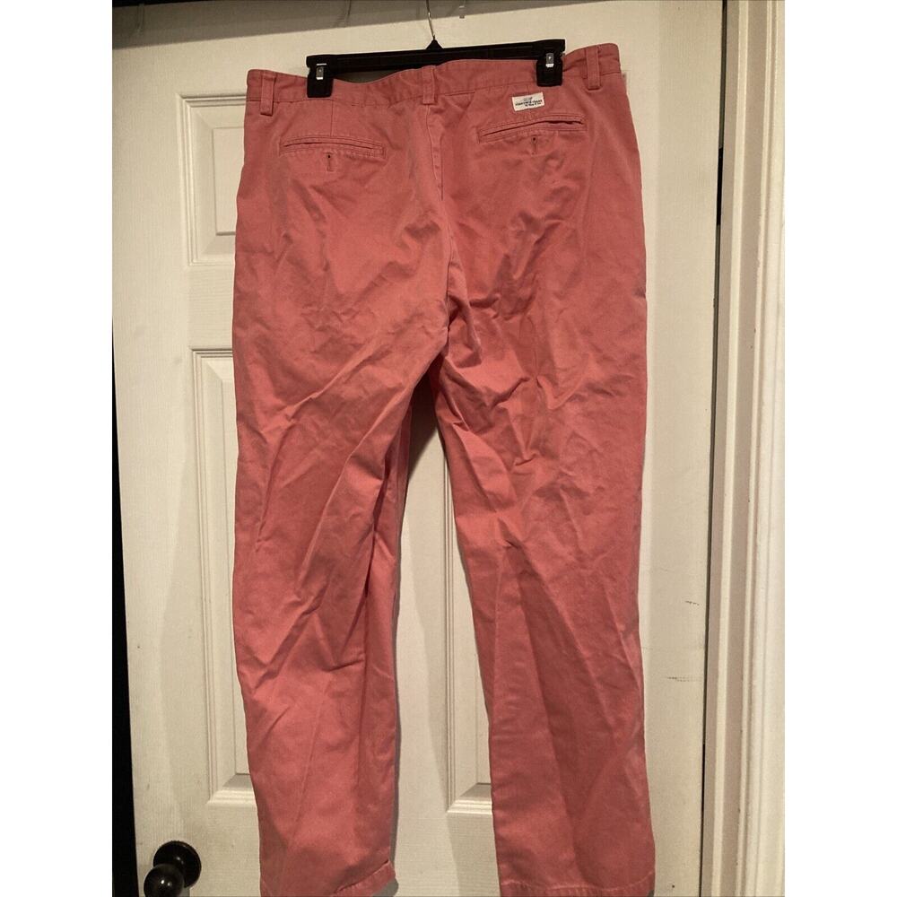 Vineyard Vines Men’s Chinos Club Pants Size 35x32 Salmon Pink Nantucket Red - Picture 3 of 5